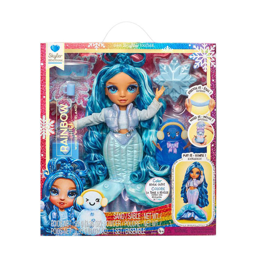 Дитяча лялька Rainbow High Winter Wonderland Скайлер, з аксесуарами, 28 см, від 4 років (120834)